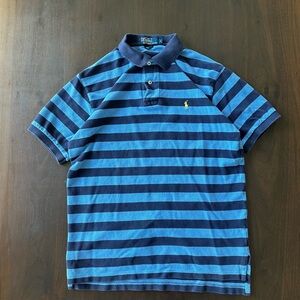 Ralph Lauren Blue and Navy Striped Polo